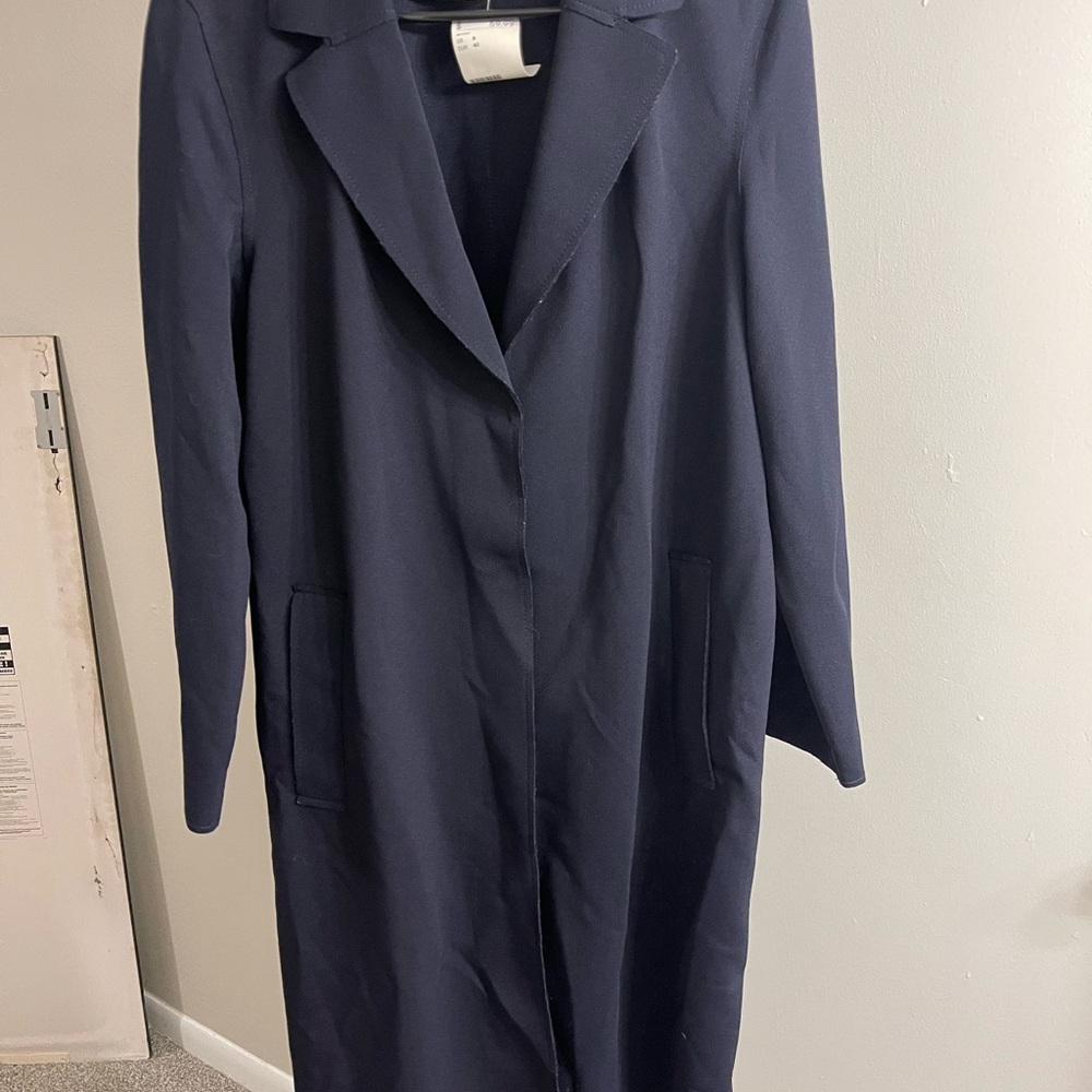 Elegant Navy Long Coat